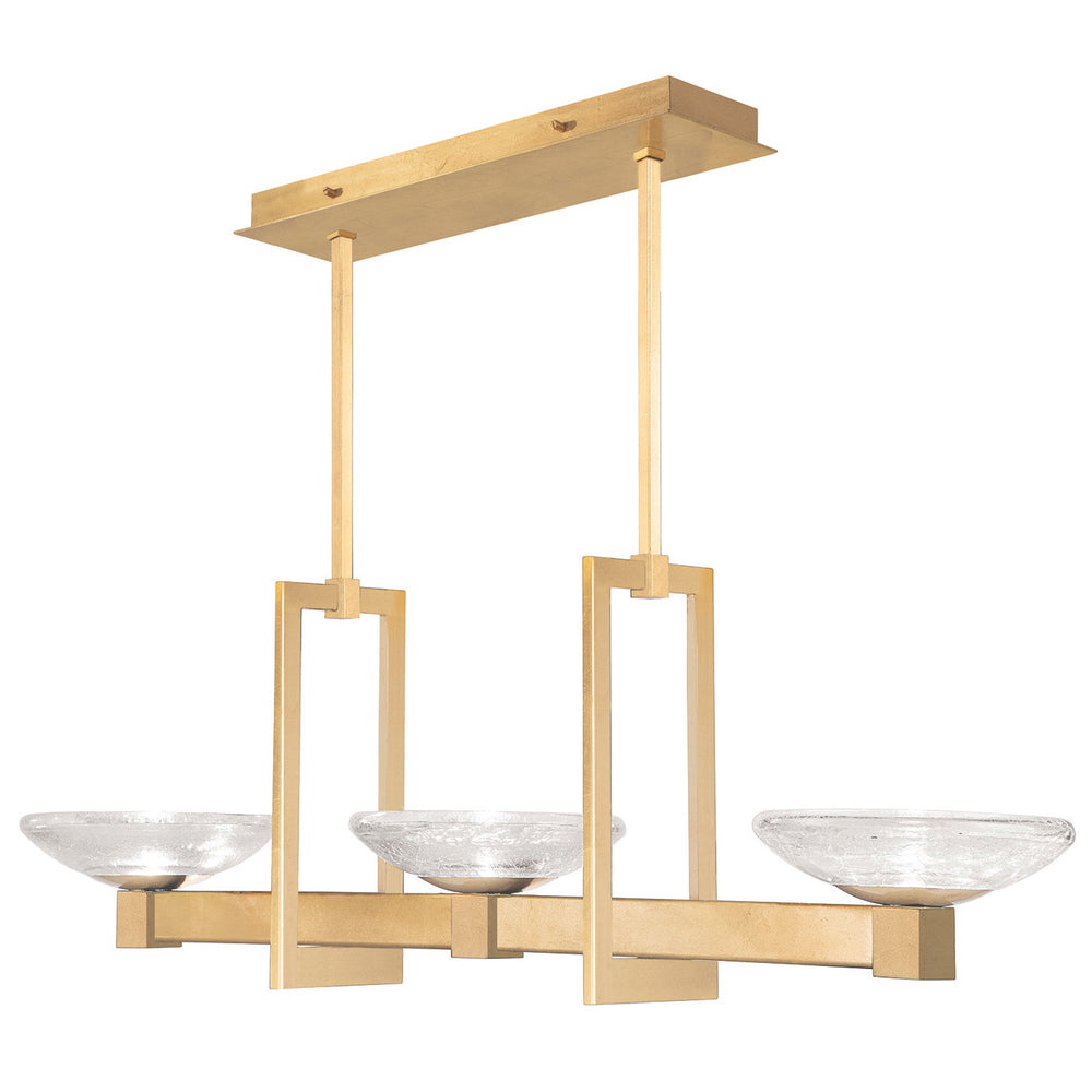 Fine Art Handcrafted Lighting Delphi 48"W Linear Pendant in Standard Gold Leaf (897040-2ST)