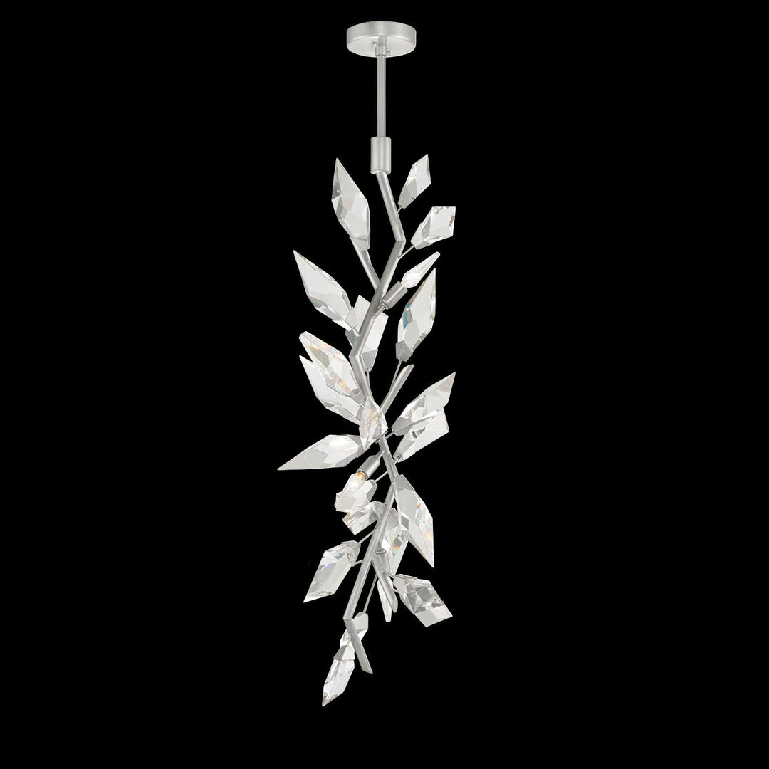 Fine Art Handcrafted Lighting Foret 19"W Linear Pendant in Standard Silver Leaf (901640-1ST)