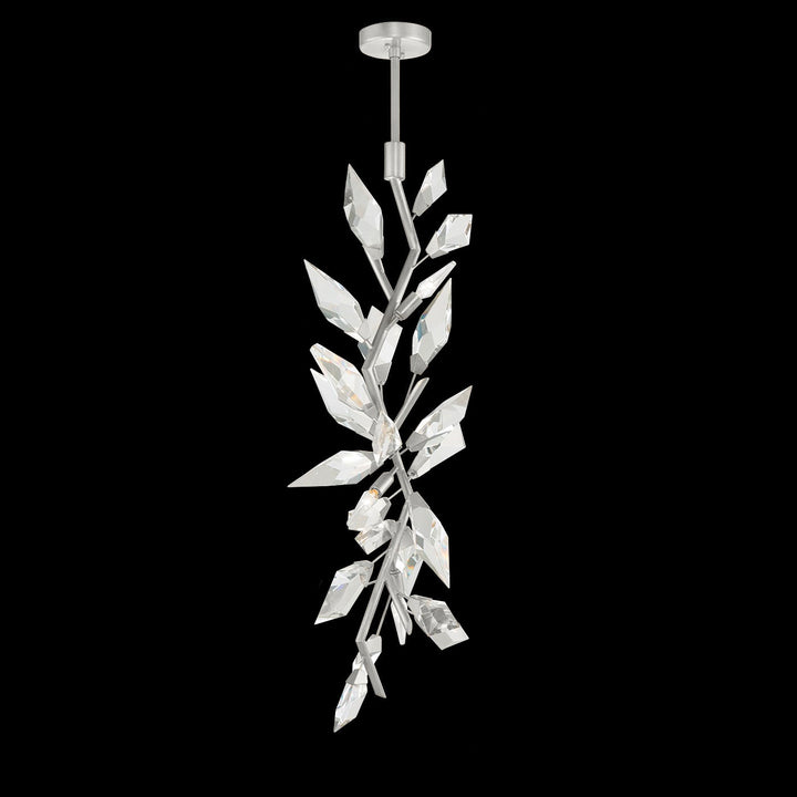 Fine Art Handcrafted Lighting Foret 19"W Linear Pendant in Standard Silver Leaf (901640-1ST)