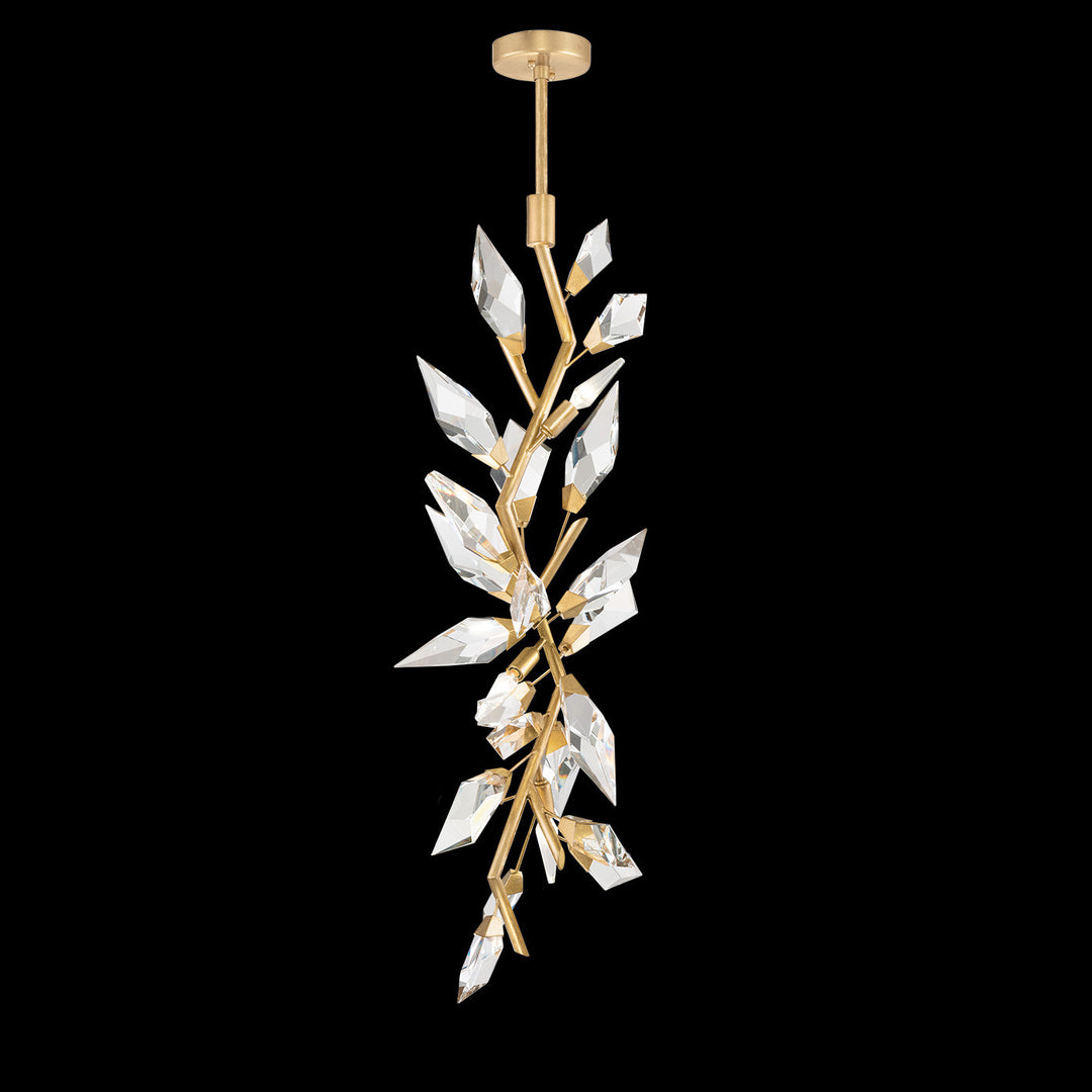 Fine Art Handcrafted Lighting Foret 19"W Linear Pendant in Standard Gold Leaf (901640-2ST)