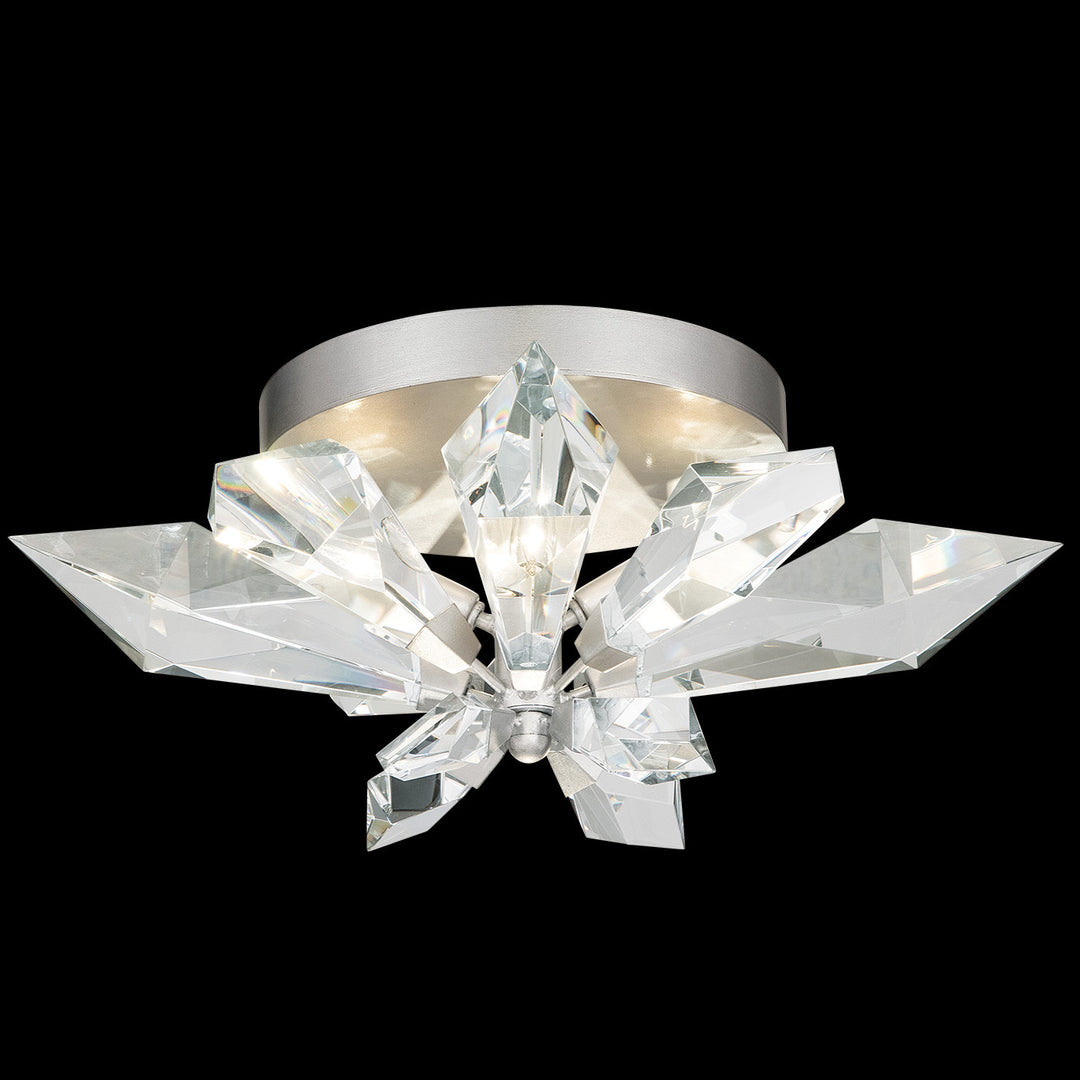 Fine Art Handcrafted Lighting Foret 24.25"W Round Flush Mount in Standard Silver Leaf (901840-1ST)