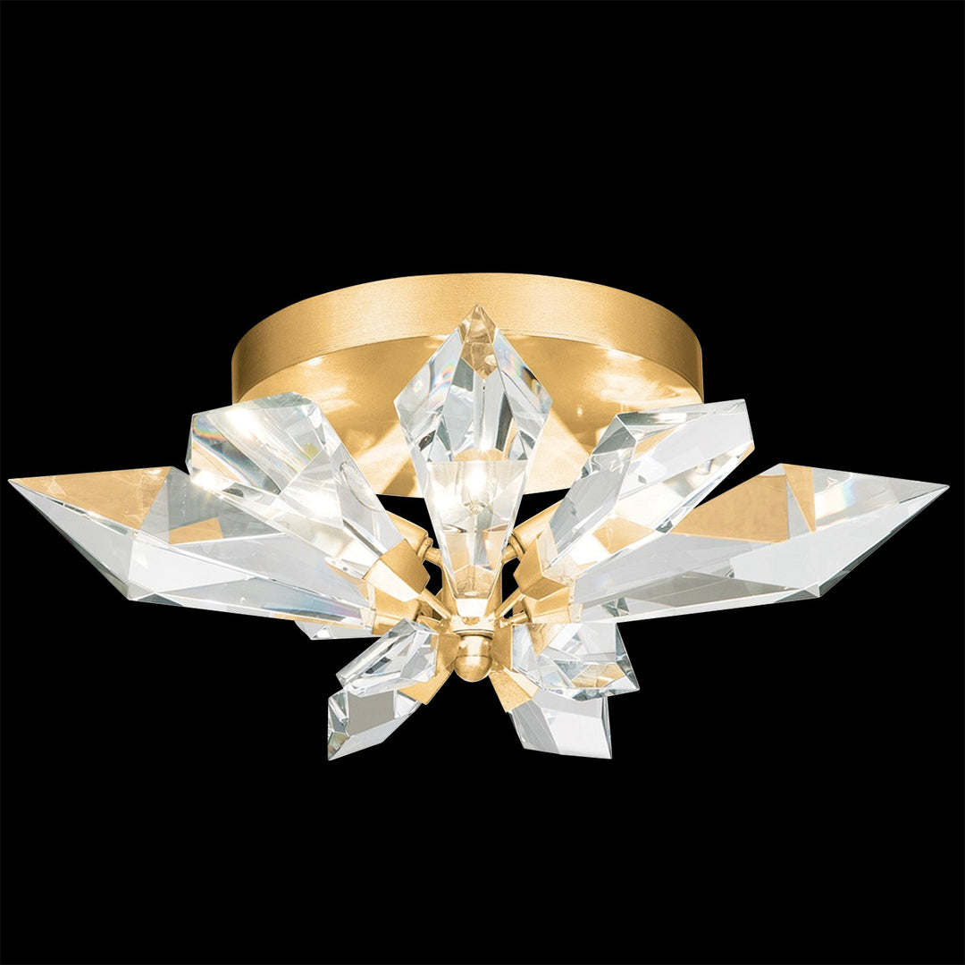Fine Art Handcrafted Lighting Foret 24.25"W Round Flush Mount in Standard Gold Leaf (901840-2ST)