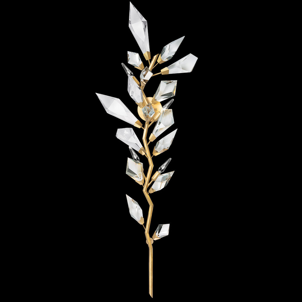 Fine Art Handcrafted Lighting Foret 58"H RSF Sconce in Standard Gold Leaf (902050-2ST)