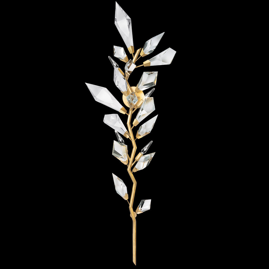 Fine Art Handcrafted Lighting Foret 58"H RSF Sconce in Standard Gold Leaf (902050-2ST)