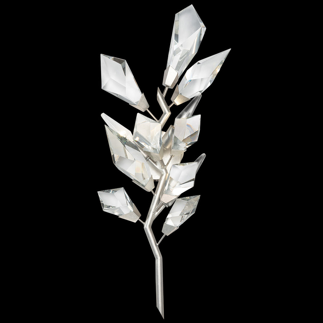 Fine Art Handcrafted Lighting Foret 27"H RSF Sconce in Standard Silver Leaf (902250-1ST)