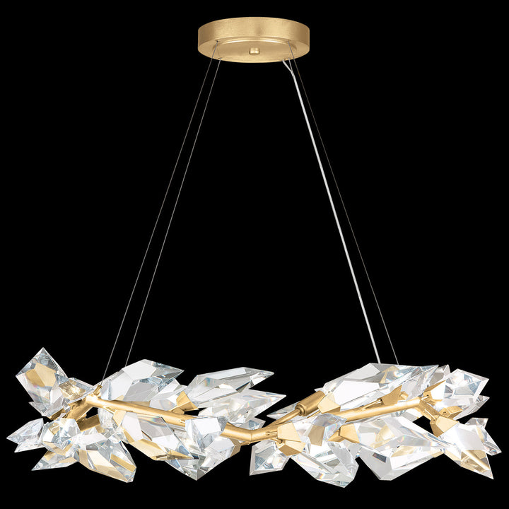 Fine Art Handcrafted Lighting Foret 34"W Round Pendant in Standard Gold Leaf (902640-2ST)