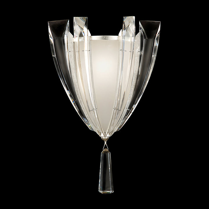 Fine Art Handcrafted Lighting Vol de Cristal 16"H Sconce in Standard Silver Leaf (799550ST)