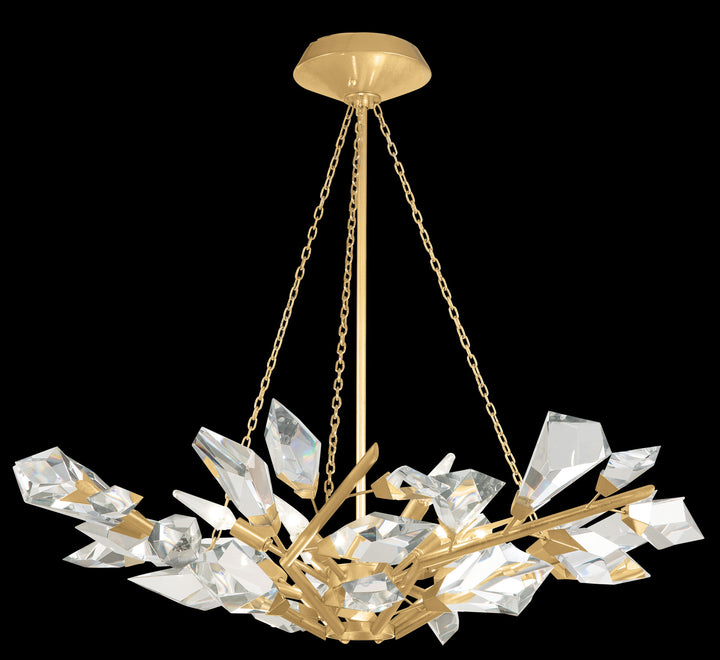 Fine Art Handcrafted Lighting Foret 35.5"W Round Pendant in Standard Gold Leaf (907840-2ST)