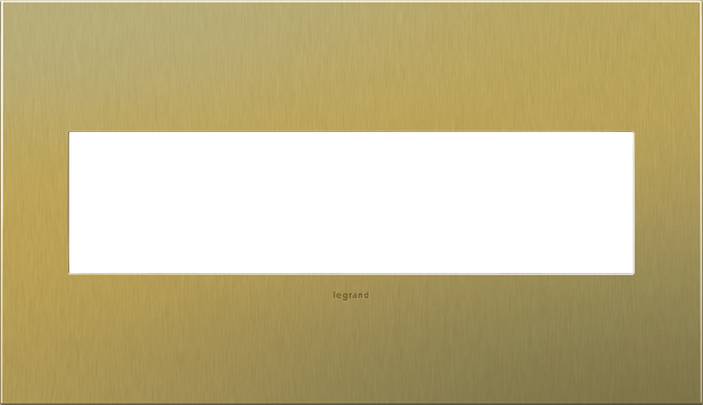 Legrand adorne Brushed Satin Brass 4-Gang wall plate