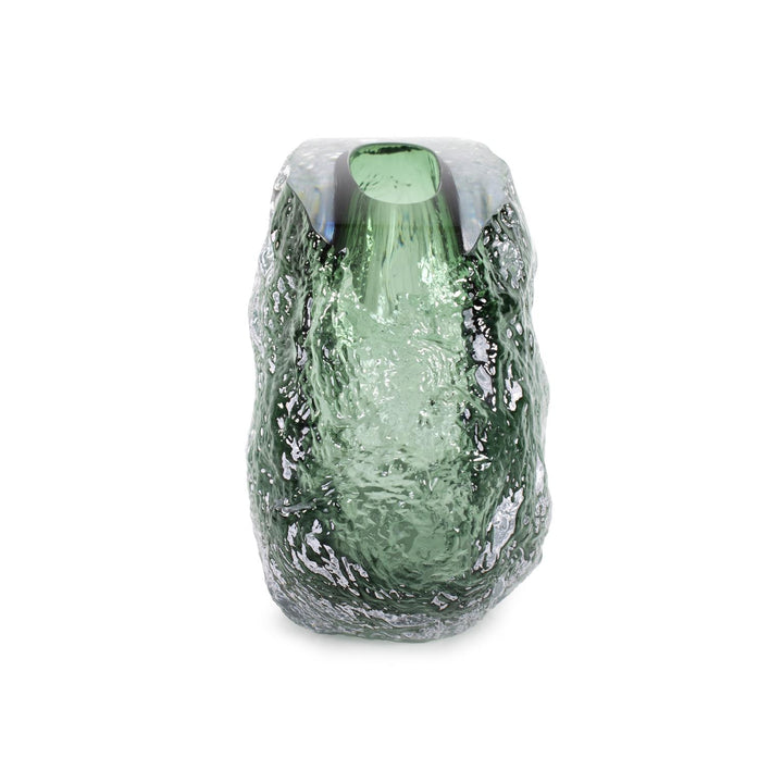 Howard Elliott Emerald Crystalized Glass Vase