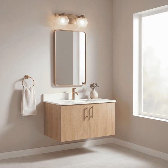 Savoy House Darien 2-Light Bathroom Vanity Light 8-1017-2-322 in Warm Brass