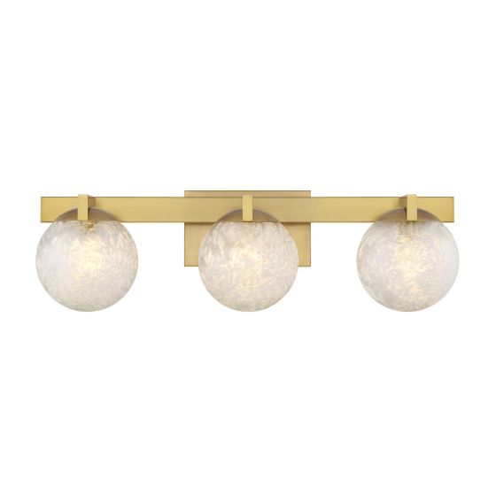 Savoy House Darien 3-Light Bathroom Vanity Light 8-1017-3-322 in Warm Brass