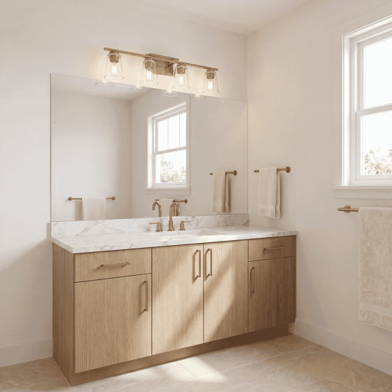 Savoy House Calhoun 4-Light Vanity Light 8-1020-4-322 in Warm Brass