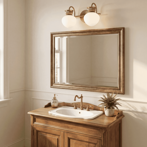 Savoy House Melbourne 2-Light Vanity Light 8-1028-2-127 in Noble Brass