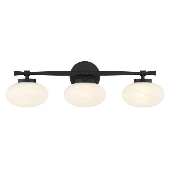 Savoy House Barrow 3-Light Vanity Light 8-1050-3-BK in Matte Black