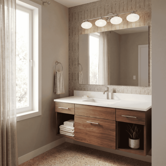 Savoy House Barrow 4-Light Vanity Light 8-1050-4-SN in Satin Nickel