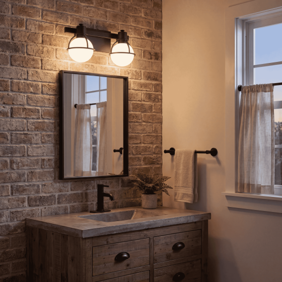 Savoy House Pierce 2-Light Vanity Light 8-1060-2-BK in Matte Black