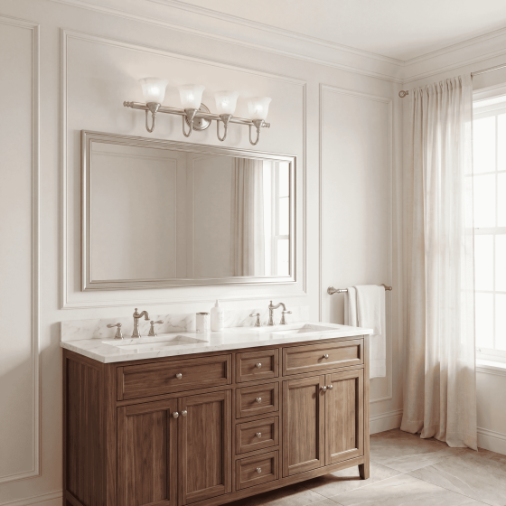 Savoy House Brunswick 4-Light Vanity Light 8-1062-4-SN in Satin Nickel
