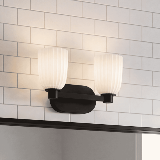 Savoy House Baldwin 2-Light Vanity Light 8-1245-2-BK in Matte Black