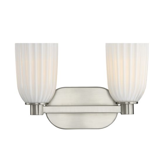 Savoy House Baldwin 2-Light Vanity Light 8-1245-2-SN in Satin Nickel