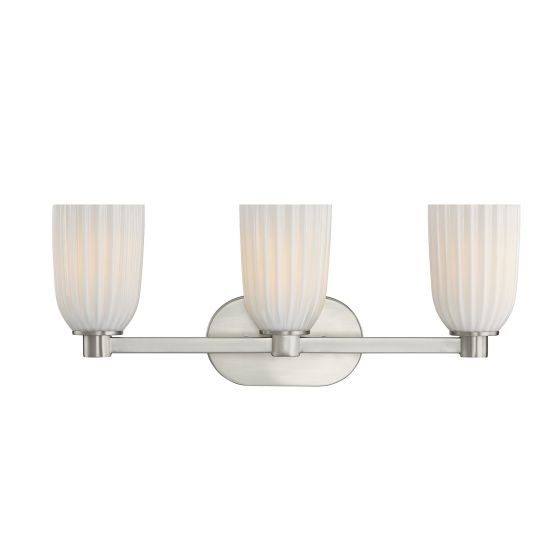 Savoy House Baldwin 3-Light Vanity Light 8-1245-3-SN in Satin Nickel