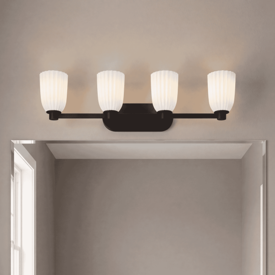 Savoy House Baldwin 4-Light Vanity Light 8-1245-4-BK in Matte Black