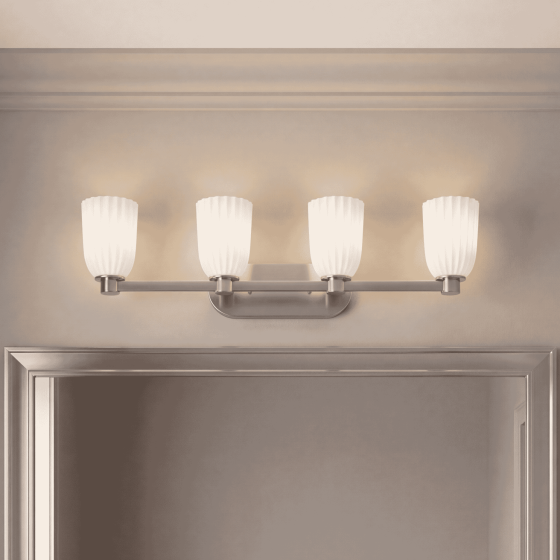 Savoy House Baldwin 4-Light Vanity Light 8-1245-4-SN in Satin Nickel