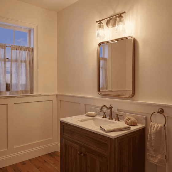 Savoy House Chantilly 2-Light Bathroom Vanity Light 8-1745-2-322 in Warm Brass