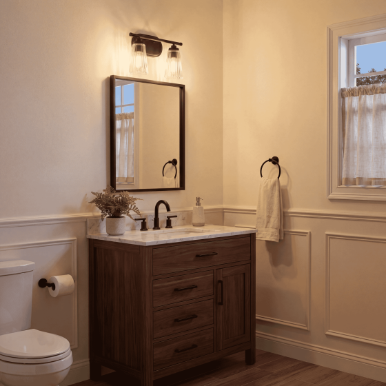 Savoy House Chantilly 2-Light Bathroom Vanity Light 8-1745-2-BK in Matte Black