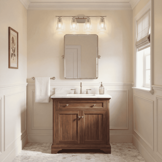 Savoy House Chantilly 4-Light Bathroom Vanity Light 8-1745-4-109 in Polished Nickel
