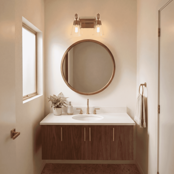 Savoy House Lakewood 2-Light Bathroom Vanity Light 8-1830-2-322 in Warm Brass