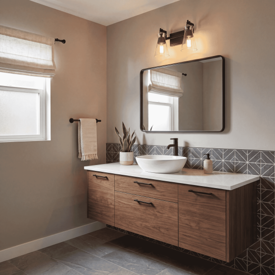 Savoy House Lakewood 2-Light Bathroom Vanity Light 8-1830-2-BK in Matte Black