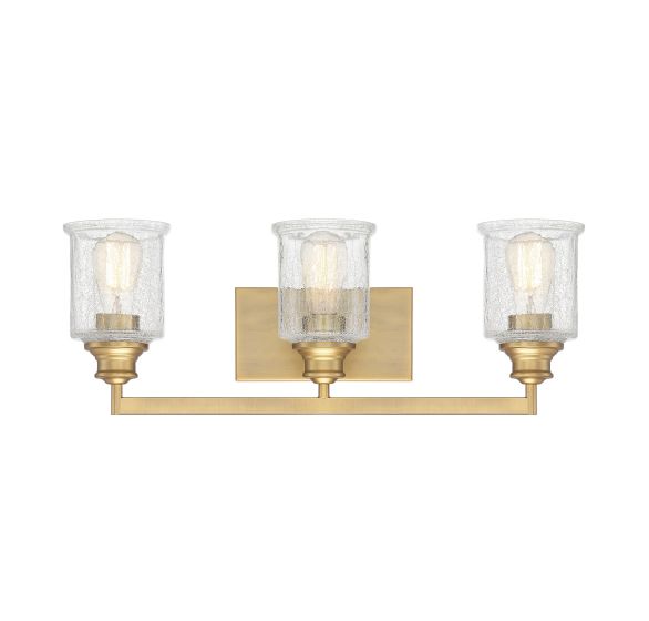 Savoy House Hampton 3-Light Vanity Light 8-1972-3-322 in Warm Brass