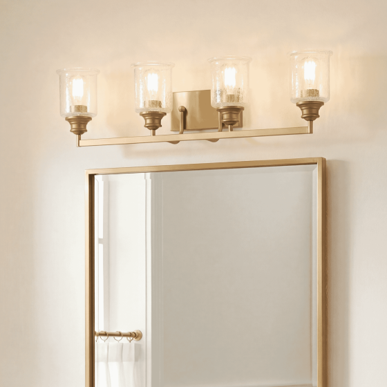 Savoy House Hampton 4-Light Vanity Light 8-1972-4-322 in Warm Brass