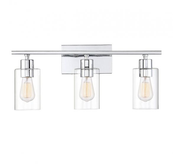 Savoy House Lambert Bath Vanity Lights Savoy House 6x22x9.75 Chrome/Polished Nickel Clear Glass