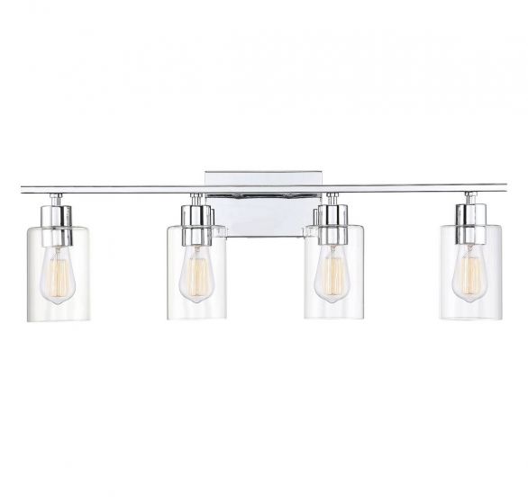 Savoy House Lambert Bath Vanity Lights Savoy House 6x30.88x9.75 Chrome/Polished Nickel Clear Glass