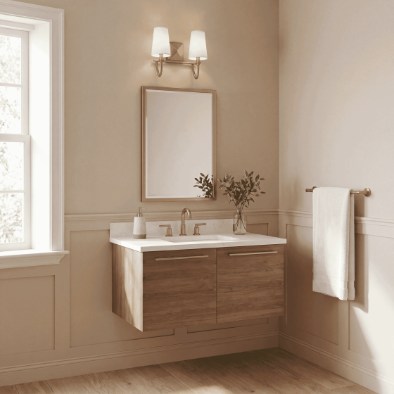 Savoy House Cameron 2-Light Bathroom Vanity Light 8-2542-2-322 in Warm Brass