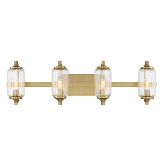 Savoy House Holton 4-Light Vanity Light 8-3024-4-322 in Warm Brass