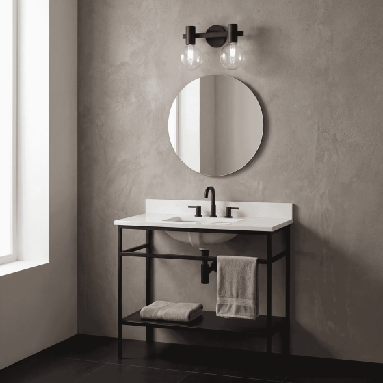 Savoy House Wright 2-Light Vanity Light 8-3076-2-BK in Matte Black