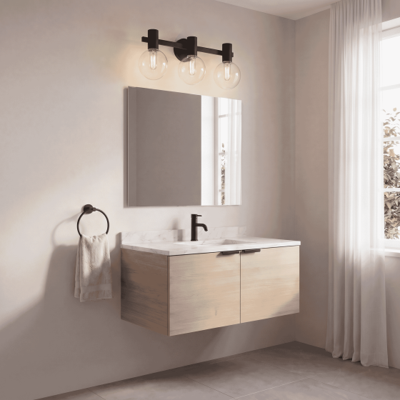 Savoy House Wright 3-Light Vanity Light 8-3076-3-BK in Matte Black