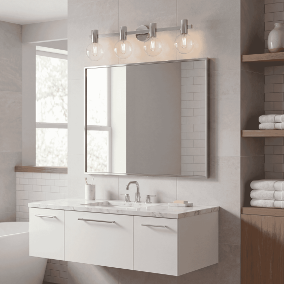 Savoy House Wright 4-Light Vanity Light 8-3076-4-11 in Chrome