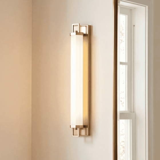 Savoy House Parker 1-Light 28" W Bathroom Vanity Light 8-3303-28-127 in Noble Brass
