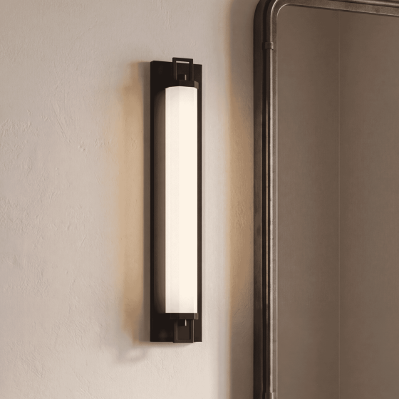 Savoy House Parker 1-Light 28" W Bathroom Vanity Light 8-3303-28-335 in Black Lustre