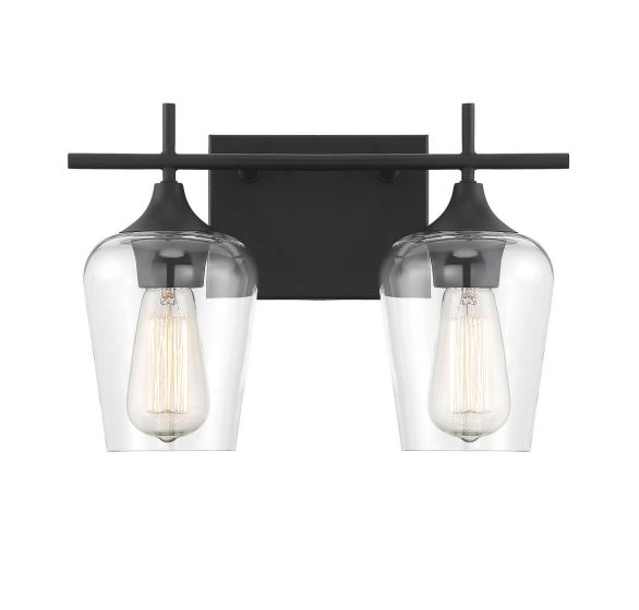 Savoy House Octave 2-Light Vanity Light 8-4030-2-BK in Black