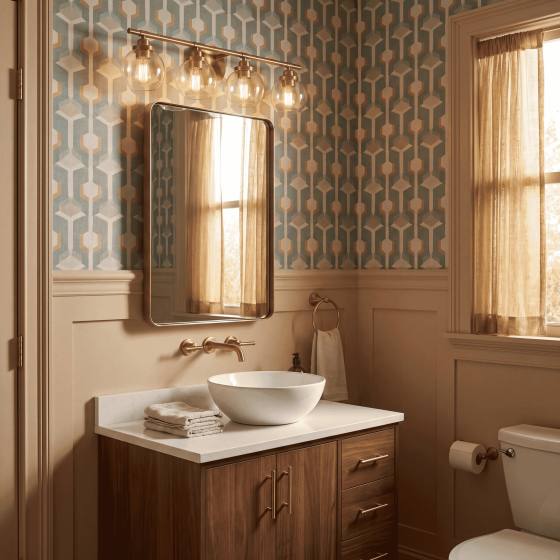 Savoy House Carson 4-Light Vanity Light 8-4050-4-322 in Warm Brass