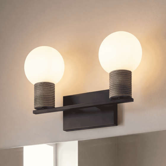 Savoy House Jarrell 2-Light Vanity Light 8-4081-2-BK in Matte Black