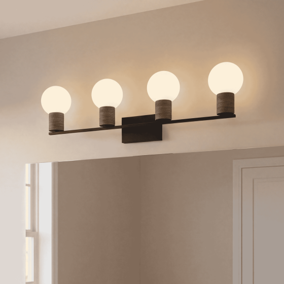 Savoy House Jarrell 4-Light Vanity Light 8-4081-4-BK in Matte Black