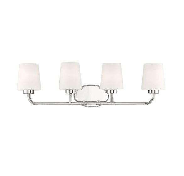 Savoy House Capra 4-Light Vanity Light 8-4090-4-109 in Polished Nickel
