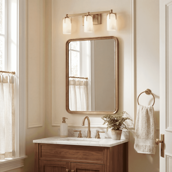 Savoy House Caldwell 3-Light Vanity Light 8-4128-3-322 in Warm Brass