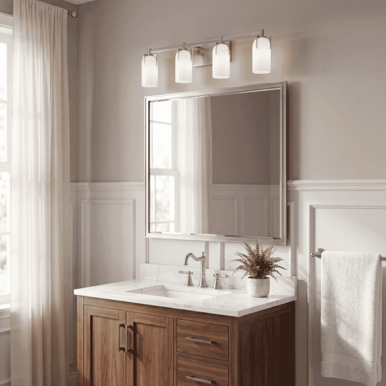 Savoy House Caldwell 4-Light Vanity Light 8-4128-4-SN in Satin Nickel